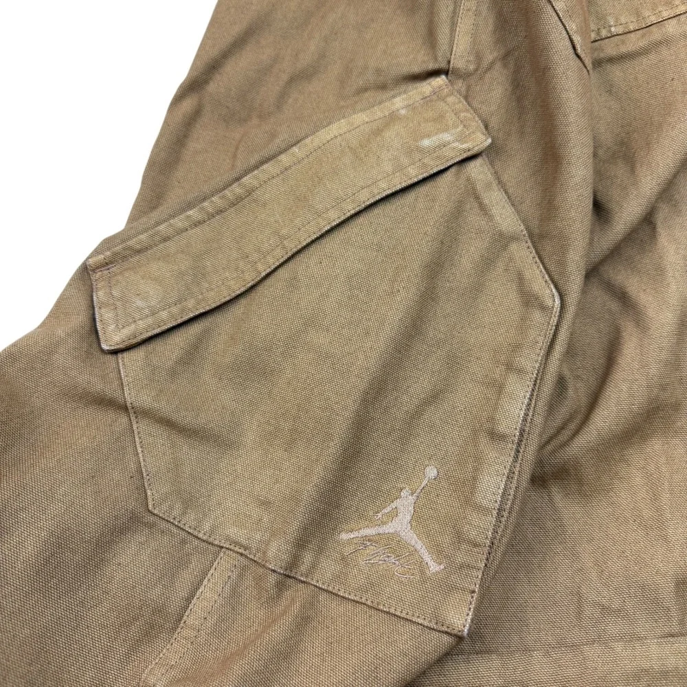 Jordan Flight Essentials Mens Canvas Pants Brown‎ FN6364-231 Size Medium NEW